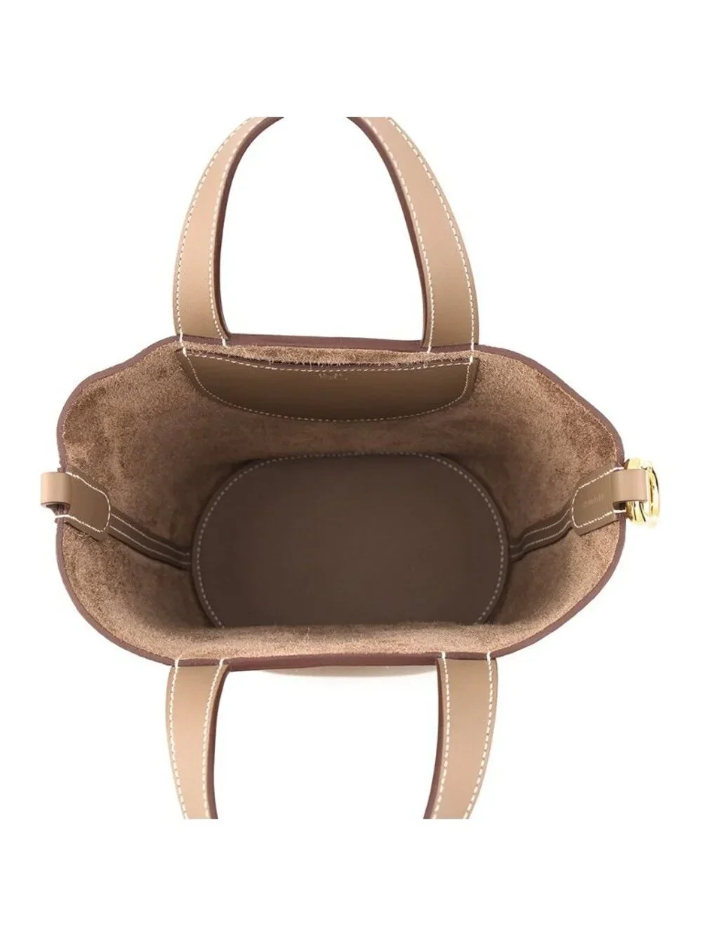 Hermes Tote in the Loop 18 Etoupe Gold Taurillon Clemence Swift